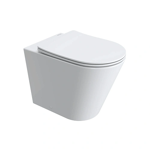 Унитаз приставной BelBagno FLAY-TOR BB1003CB-TOR/SC безободковый с сиденьем и смывом TORNADO Унитаз приставной BelBagno FLAY-TOR BB1003CB-TOR/SC безободковый с сиденьем и смывом TORNADO