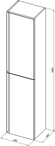 Шкаф-пенал Allen Brau Eclipse 1.E1005.PWM 40 рapyrus white matt Шкаф-пенал Allen Brau Eclipse 1.E1005.PWM 40 рapyrus white matt