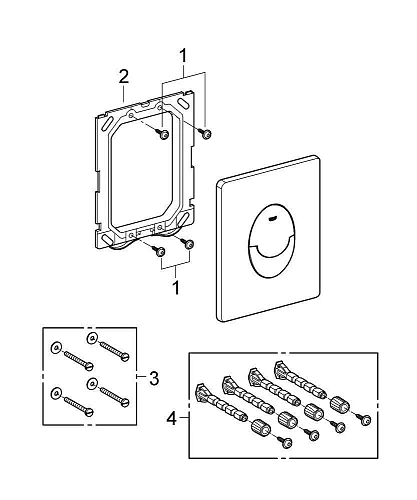 Клавиша смыва GROHE Skate Air (38505SH0) вертикальная, альпин-белый Клавиша смыва GROHE Skate Air (38505SH0) вертикальная, альпин-белый