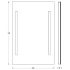 Зеркало EVOFORM Ledline BY 2113 с 2-мя встроенными LED-светильниками 10,5 W 50х75 см Зеркало EVOFORM Ledline BY 2113 с 2-мя встроенными LED-светильниками 10,5 W 50х75 см