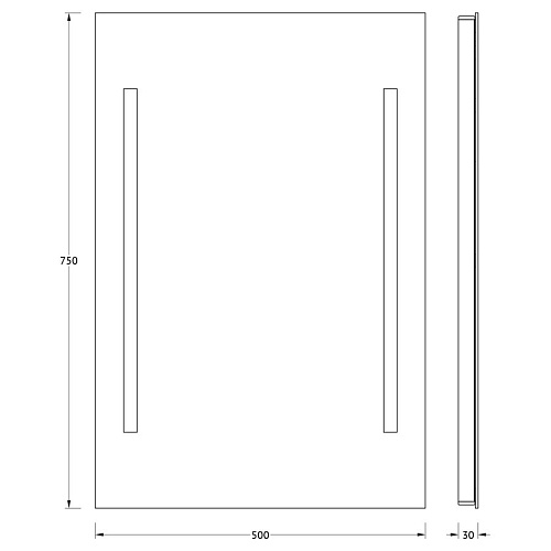 Зеркало EVOFORM Ledline BY 2113 с 2-мя встроенными LED-светильниками 10,5 W 50х75 см Зеркало EVOFORM Ledline BY 2113 с 2-мя встроенными LED-светильниками 10,5 W 50х75 см