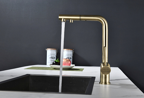 Смеситель для кухни Paulmark SERPENTINE бронза Se213222-BR Смеситель для кухни Paulmark SERPENTINE бронза Se213222-BR