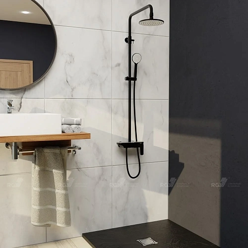 Душевая система RGW Shower Panels SP-33B черный Душевая система RGW Shower Panels SP-33B черный