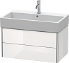 Картинка анонса товара «тумба под раковину duravit xsquare xs419502222 подвесная 78 см белая глянцевый»