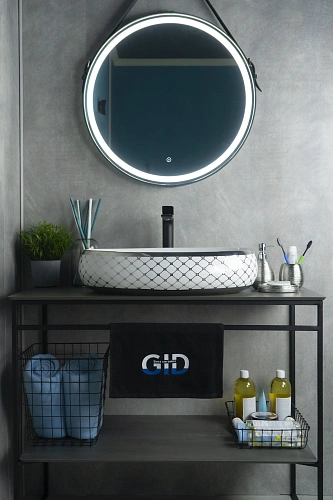 Раковина Gid Nc262 52201 накладная белая / хром 60x41x15 Раковина Gid Nc262 52201 накладная белая / хром 60x41x15