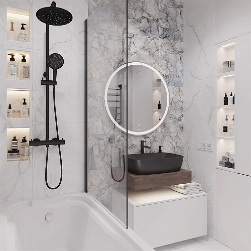 Комплект мебели STWORKI Ольборг 60 столешница дуб карпентер, без отверстий, с тумбой 80, с раковиной 542616 Комплект мебели STWORKI Ольборг 60 столешница дуб карпентер, без отверстий, с тумбой 80, с раковиной 542616