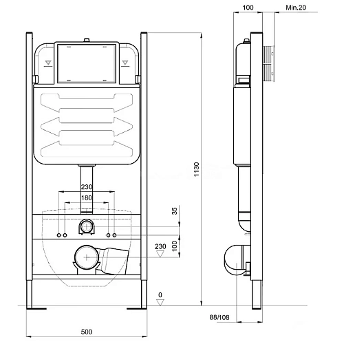 Комплект унитаза Aquatek Либра New AQ1148N-00 с инсталляцией INS-0000014 без клавиши и крепежа с тон SET AQUATEK ЛИБРА N-14 cm Комплект унитаза Aquatek Либра New AQ1148N-00 с инсталляцией INS-0000014 без клавиши и крепежа с тон SET AQUATEK ЛИБРА N-14 cm