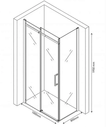 Душевой уголок MELITA 1000x800 061015 Душевой уголок MELITA 1000x800 061015