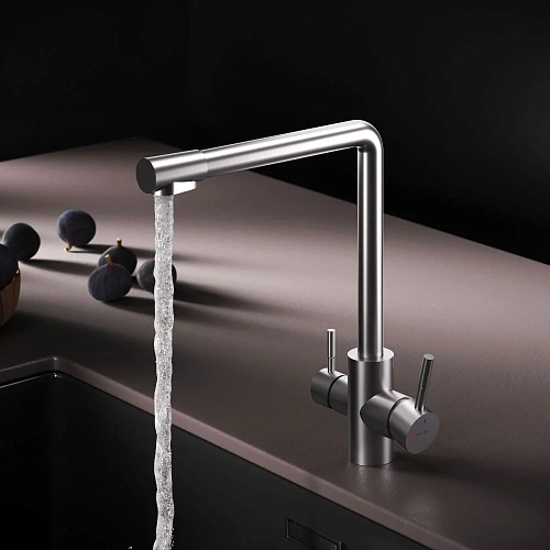 Смеситель для кухни AM.PM X-Joy S F85B05711 с каналом для питьевой воды, сатин Смеситель для кухни AM.PM X-Joy S F85B05711 с каналом для питьевой воды, сатин