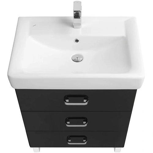 Тумба с раковиной Aquaton Америна 70 М (1A1690K1AM950) черная Тумба с раковиной Aquaton Америна 70 М (1A1690K1AM950) черная
