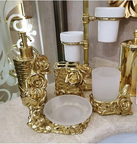 Стакан Art&Max Rose (AM-B-0091B-Do) золото (настольный) Стакан Art&Max Rose (AM-B-0091B-Do) золото (настольный)