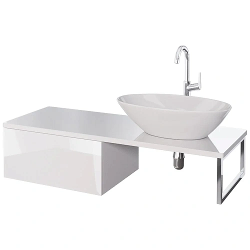 Ящик DREJA BOX, 60 см, подвесной, для стеклянной столешницы LINE, 1 ящик, push-to-open, белый глянец 99.9100 Ящик DREJA BOX, 60 см, подвесной, для стеклянной столешницы LINE, 1 ящик, push-to-open, белый глянец 99.9100