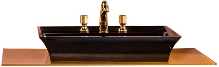 Столешница Boheme стекло 100см прямая ЗОЛОТО 853-100-G Столешница Boheme стекло 100см прямая ЗОЛОТО 853-100-G