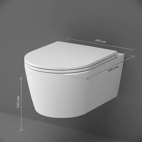 Унитаз подвесной AM.PM Func C8F1700SC FlashClean с сиденьем микролифт Унитаз подвесной AM.PM Func C8F1700SC FlashClean с сиденьем микролифт