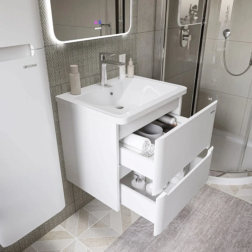 Тумба под раковину GROSSMAN АДЕЛЬ-НОРМА-60 см белая (ум. Aдель-60) подвесная 106038 Тумба под раковину GROSSMAN АДЕЛЬ-НОРМА-60 см белая (ум. Aдель-60) подвесная 106038