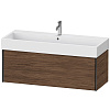 Тумба под раковину Duravit XVIU XV42380B221 подвесная 118 см орех/черный