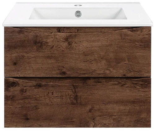 Тумба под раковину Vincea Mia 600 подвесная, 2 выкатных ящика soft close, R.Wood VMC-2MC600RW Тумба под раковину Vincea Mia 600 подвесная, 2 выкатных ящика soft close, R.Wood VMC-2MC600RW