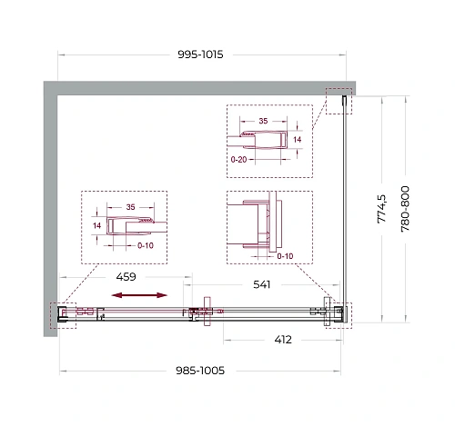 Душевой уголок BelBagno SOFT_CLOSE-1-AH-1-100/80-C-GM 100x80 см, профиль оружейная сталь, стекло прозрачное Душевой уголок BelBagno SOFT_CLOSE-1-AH-1-100/80-C-GM 100x80 см, профиль оружейная сталь, стекло прозрачное