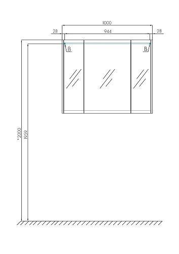 Зеркальный шкаф Aquaton Нортон 100 белый 1A249302NT010 Зеркальный шкаф Aquaton Нортон 100 белый 1A249302NT010