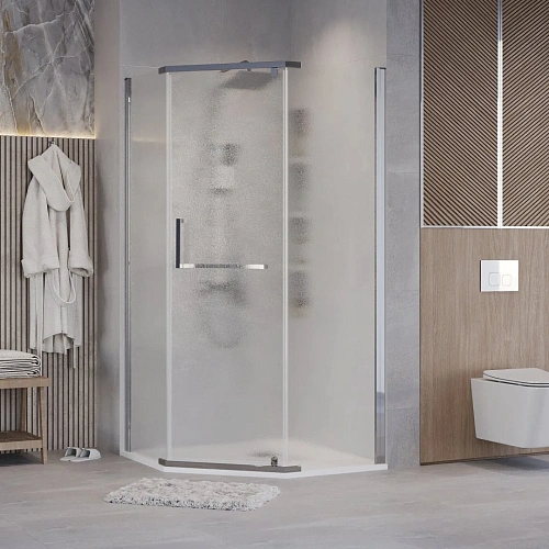 Душевой уголок GROSSMAN Pragma 302.K33.03.1010.10.02 (100x100x195) трапеция,распашн,хром,стекло шиншилла Душевой уголок GROSSMAN Pragma 302.K33.03.1010.10.02 (100x100x195) трапеция,распашн,хром,стекло шиншилла