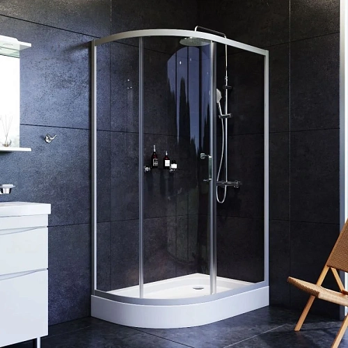 Душевой уголок AM.PM Like W83G-302U120CT64 Slide 120x80, стекло прозрачное, профиль матовый серый Душевой уголок AM.PM Like W83G-302U120CT64 Slide 120x80, стекло прозрачное, профиль матовый серый