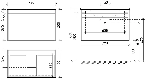 Тумба под раковину Sancos Smart SM80W белый Тумба под раковину Sancos Smart SM80W белый