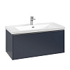 Картинка анонса товара «тумба под раковину villeroy &amp; boch subway 3.0 с подсветкой marine blue / marine blue c569l0vq»