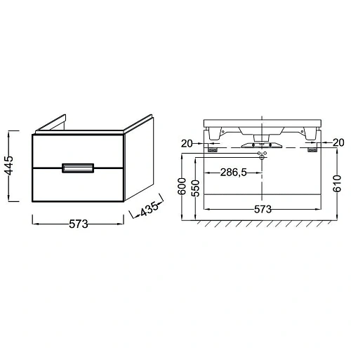 Комплект мебели 60 см Jacob Delafon Reve , с 2 ящиками, светло-коричневый, с подсветкой, подвесной м E4802-00+EB1134-G80+EB575-NF Комплект мебели 60 см Jacob Delafon Reve , с 2 ящиками, светло-коричневый, с подсветкой, подвесной м E4802-00+EB1134-G80+EB575-NF