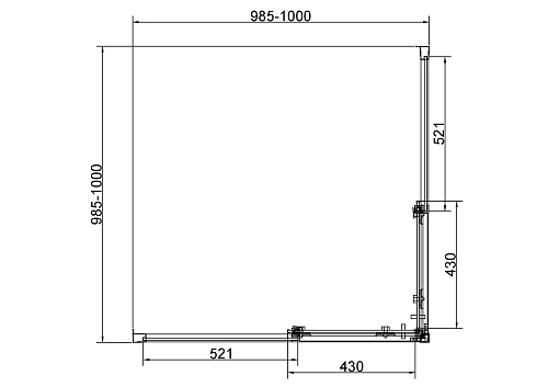 Душевой уголок Vincea Slim VSS-4SL100CL, 1000x1000, хром, стекло прозрачное Душевой уголок Vincea Slim VSS-4SL100CL, 1000x1000, хром, стекло прозрачное