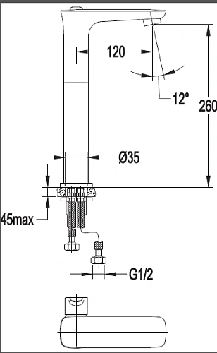 Смеситель для раковины CEZARES TESORO-F-LC-01-W0 Смеситель для раковины CEZARES TESORO-F-LC-01-W0