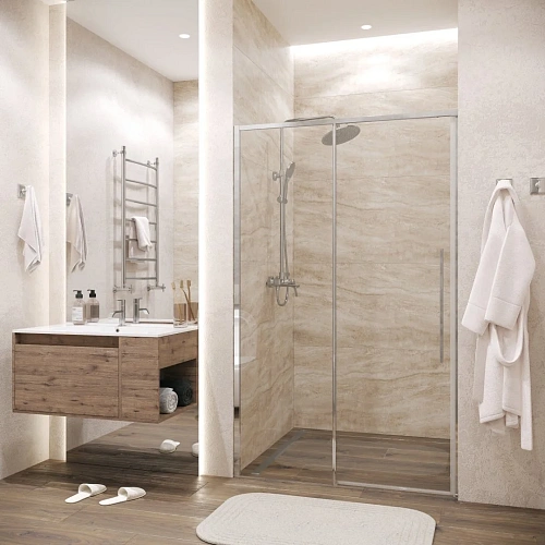 Душевая дверь GROSSMAN Galaxy 100.K33.01.130.10.00 (130x195) хром, стекло прозрачное Душевая дверь GROSSMAN Galaxy 100.K33.01.130.10.00 (130x195) хром, стекло прозрачное