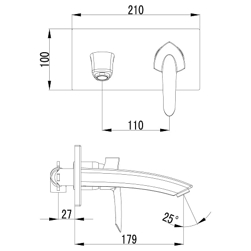 Смеситель для раковины Lemark Mars LM3526C встраиваемый, хром Смеситель для раковины Lemark Mars LM3526C встраиваемый, хром
