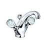 Картинка анонса товара «смеситель для раковины kludi adlon 5101005g5 dn 15, ручки хрусталь, цвет хром»