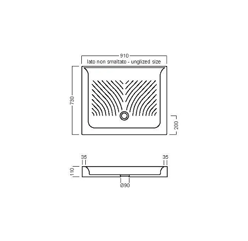 Душевой поддон HATRIA DROP Y0Y801 91х73 см Душевой поддон HATRIA DROP Y0Y801 91х73 см