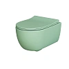Унитаз подвесной Abner 103T21001R (545x360x330) матовый мятный безободковый с тонкой крышкой 103T21001R-102T21001S