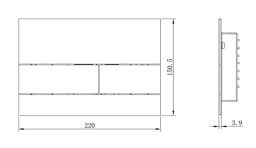 Клавиша смыва Boheme 670-BR нержавеющая сталь BRONZE (для TECE) Клавиша смыва Boheme 670-BR нержавеющая сталь BRONZE (для TECE)