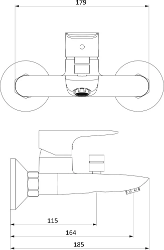 Смеситель для ванны STWORKI Драммен by Damixa Драммен HFDR10000 573409 Смеситель для ванны STWORKI Драммен by Damixa Драммен HFDR10000 573409