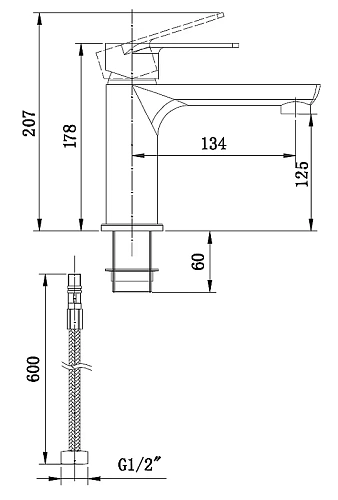 Смеситель для раковины BOCH MANN DORIS B BM8598 черный Смеситель для раковины BOCH MANN DORIS B BM8598 черный