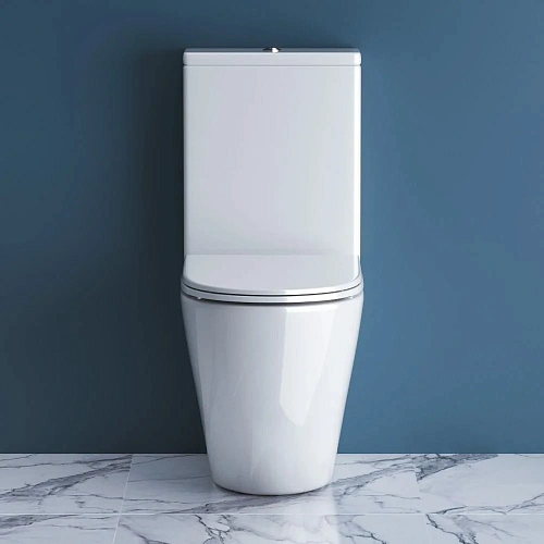 Унитаз напольный BelBagno SFERA-R BB2141CPR/BB870SC безободковый с сиденьем Унитаз напольный BelBagno SFERA-R BB2141CPR/BB870SC безободковый с сиденьем