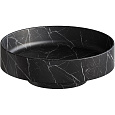 Детальная картинка товара «раковина boheme corian 400x130 nero marquina 801-nm накладная»