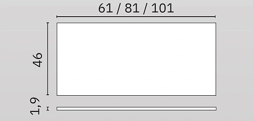 Столешница NOFER FLAT 101x46 EP101.W белый Столешница NOFER FLAT 101x46 EP101.W белый