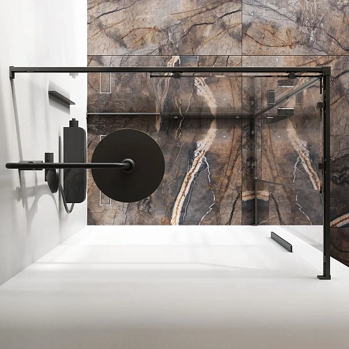 Душевой уголок AM.PM Func W84G-403-12080-BТ Slide 120х80, черный, стекло прозрачное Душевой уголок AM.PM Func W84G-403-12080-BТ Slide 120х80, черный, стекло прозрачное