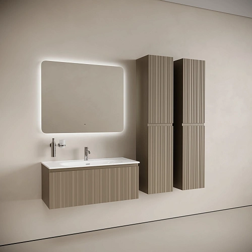 Шкаф-пенал SANCOS Code PCD35GP 350х350х1650 мм серая платина, подвесной Шкаф-пенал SANCOS Code PCD35GP 350х350х1650 мм серая платина, подвесной