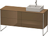 Картинка анонса товара «тумба под раковину duravit xsquare xs4924r6161 напольная 160 см коричнево-оливковый глянцевый»