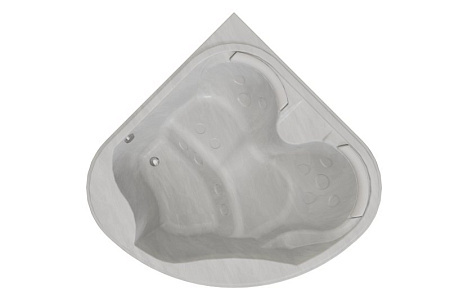 Мини бассейн Radomir Корнелия 1-30-0-0-0-164С серый мрамор, Silver, 1700х1700, рама-подставка, слив-перелив, подголовники