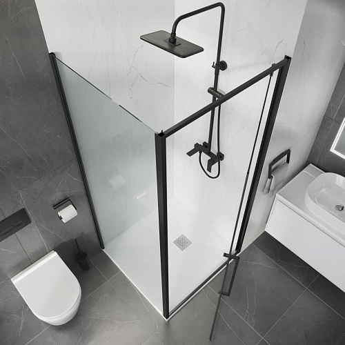 Душевой уголок Niagara Nova NG-35-8AGR-A90GR-34 (80х90х195) прямоугольник, распашная, графит, стекло прозрачное Душевой уголок Niagara Nova NG-35-8AGR-A90GR-34 (80х90х195) прямоугольник, распашная, графит, стекло прозрачное