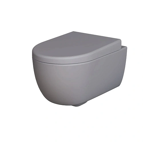 Унитаз подвесной Abner 103T20301R (545x360x330) матовый серый безободковый с толстой крышкой 103T20301R-102T20301 Унитаз подвесной Abner 103T20301R (545x360x330) матовый серый безободковый с толстой крышкой 103T20301R-102T20301