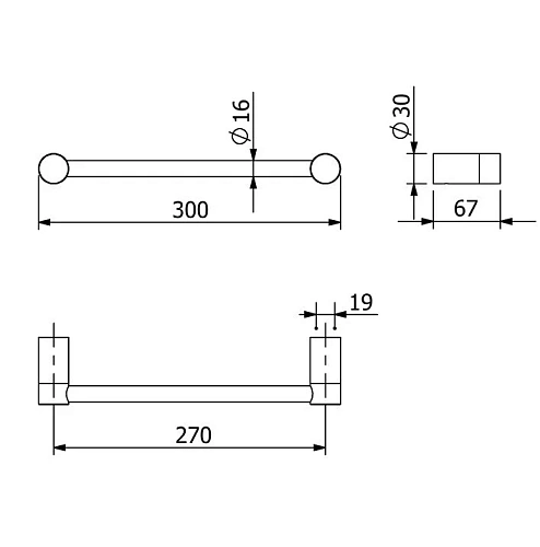 Полотенцедержатель Kludi VELA R 5896239 черный матовый Полотенцедержатель Kludi VELA R 5896239 черный матовый