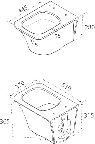 Унитаз подвесной Boheme Mirage с функцией биде глянец белый 965-2 Унитаз подвесной Boheme Mirage с функцией биде глянец белый 965-2