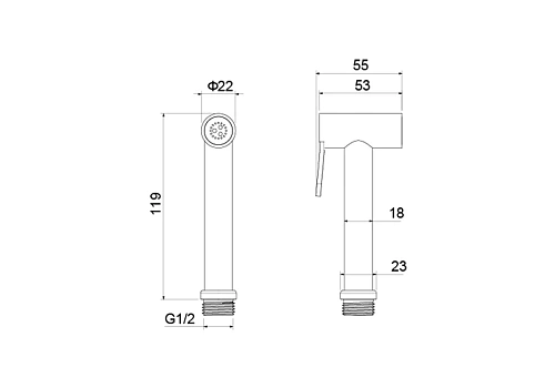 Гигиеническая лейка Aquatek AQ2057BG золото шлифованное Гигиеническая лейка Aquatek AQ2057BG золото шлифованное